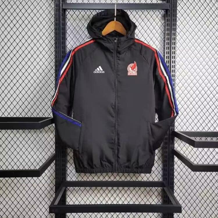 Thailand Quality(AAA) 2024 Mexico Black Soccer Windbreaker