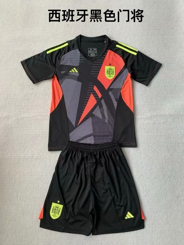 2024 Spain Goalkeeper Black Soccer Jersey