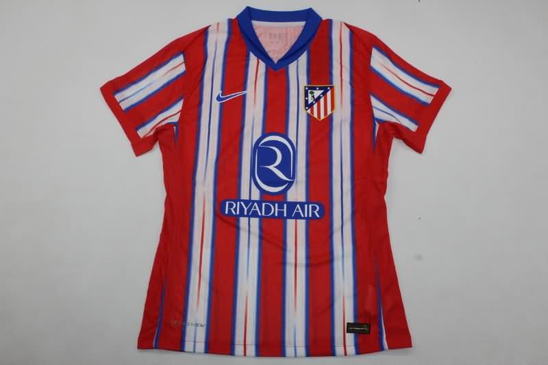 Thailand Quality(AAA) 24/25 Atletico Madrid Home Soccer Jersey (Player)