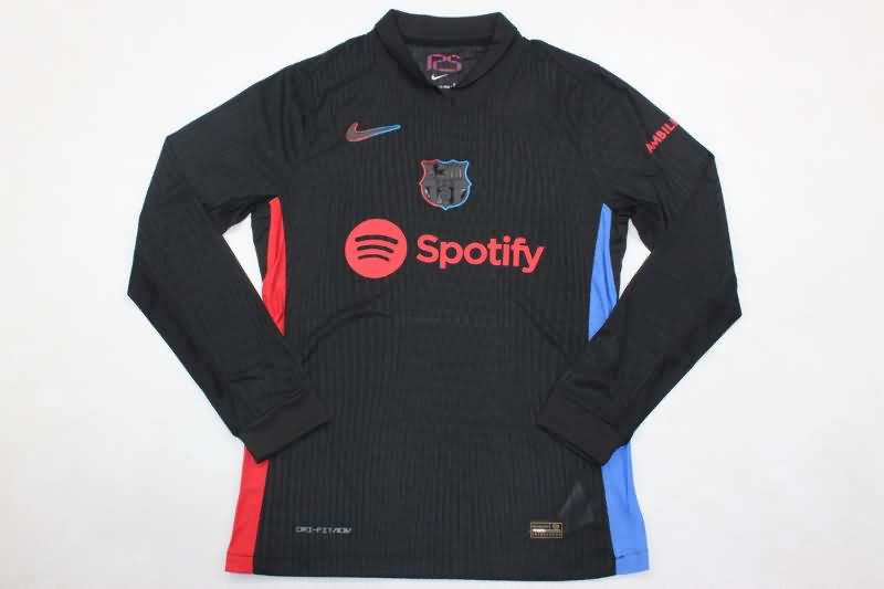 Thailand Quality(AAA) 24/25 Barcelona Away Long Sleeve Soccer Jersey (Player)