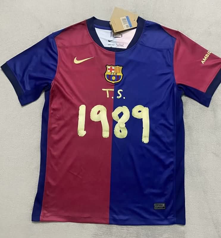 Thailand Quality(AAA) 24/25 Barcelona Home Soccer Jersey Sponsor 05