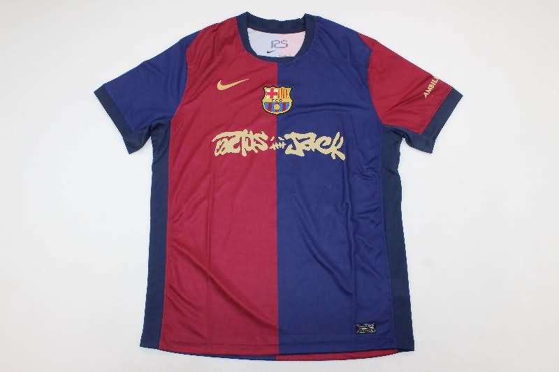 Thailand Quality(AAA) 24/25 Barcelona Home Soccer Jersey Sponsor 06
