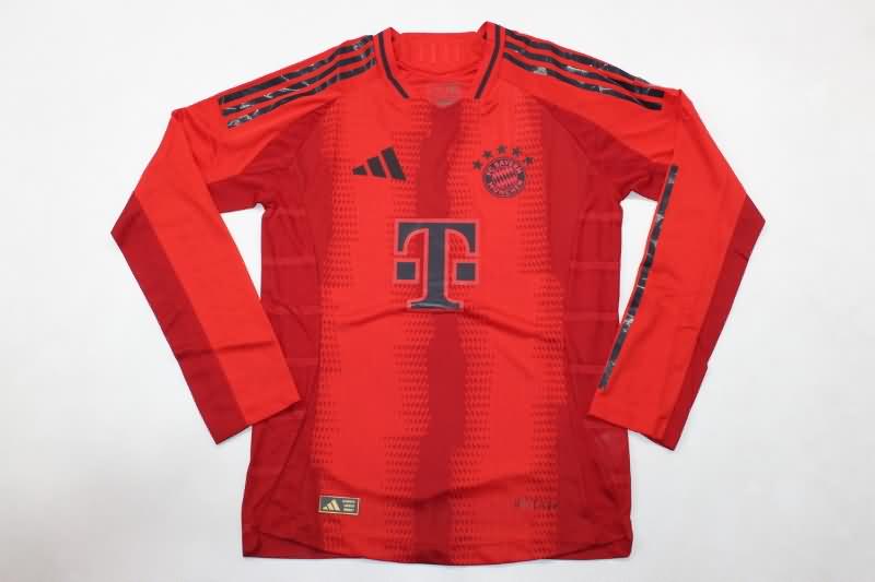 Thailand Quality(AAA) 24/25 Bayern Munich Home Long Sleeve Soccer Jersey (Player)