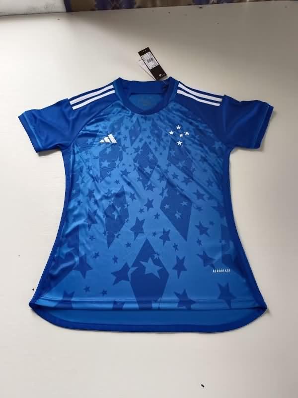 Thailand Quality(AAA) 2024 Cruzeiro Home Women Soccer Jersey