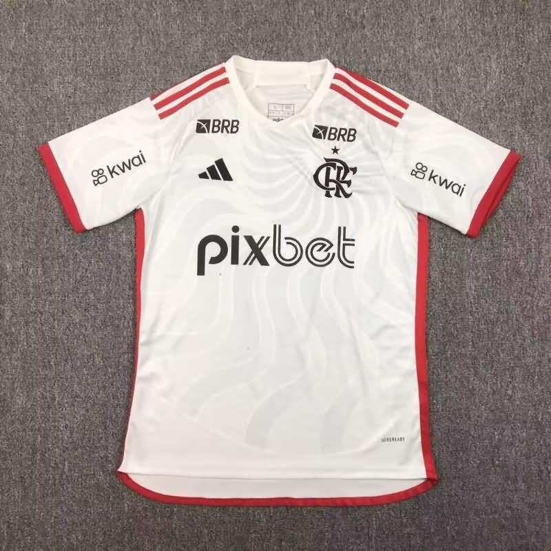 Thailand Quality(AAA) 2024 Flamengo Away Soccer Jersey Sponsor