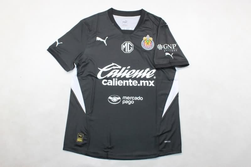 Thailand Quality(AAA) 24/25 Guadalajara Goalkeeper Black Soccer Jersey (Player)