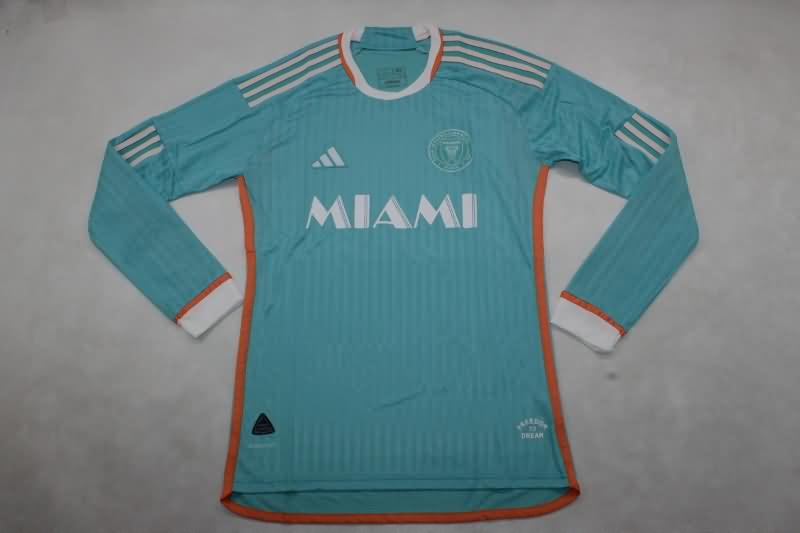 Thailand Quality(AAA) 2024 Inter Miami Third Long Sleeve Soccer Jersey (Player)