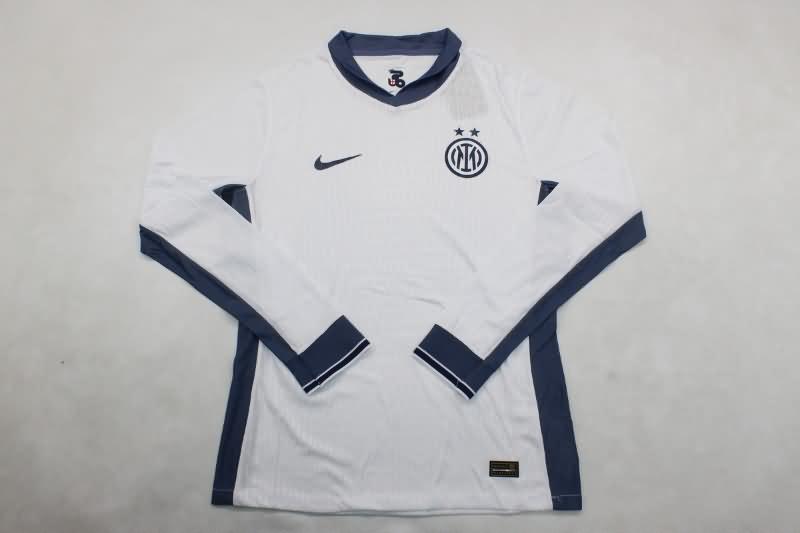Thailand Quality(AAA) 24/25 Inter Milan Away Long Sleeve Soccer Jersey (Player)