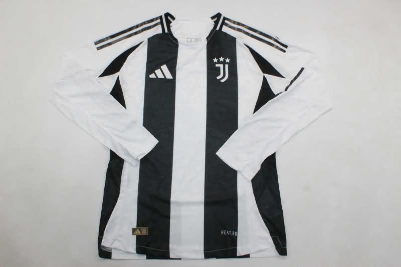 Thailand Quality(AAA) 24/25 Juventus Home Long Sleeve Soccer Jersey (Player)