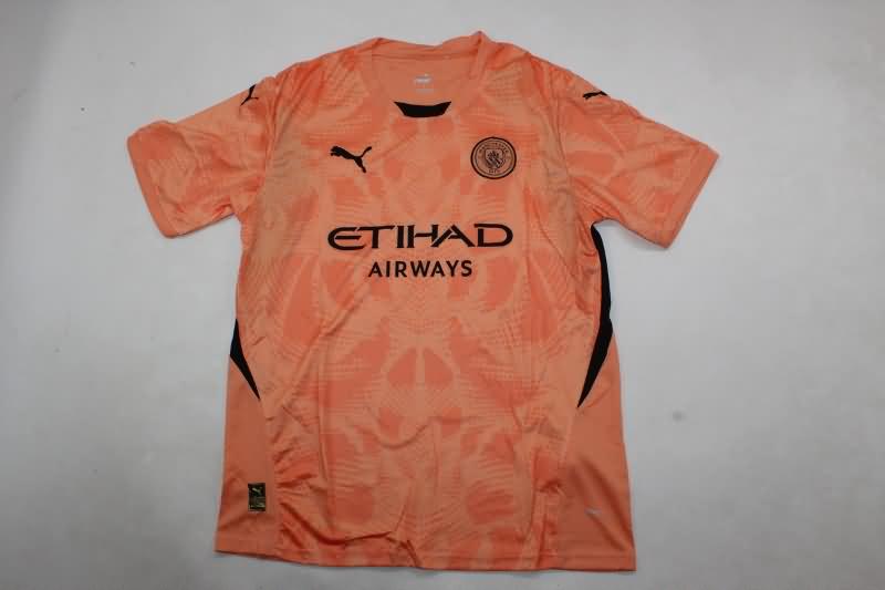 Thailand Quality(AAA) 24/25 Manchester City Goalkeeper Orange Soccer Jersey