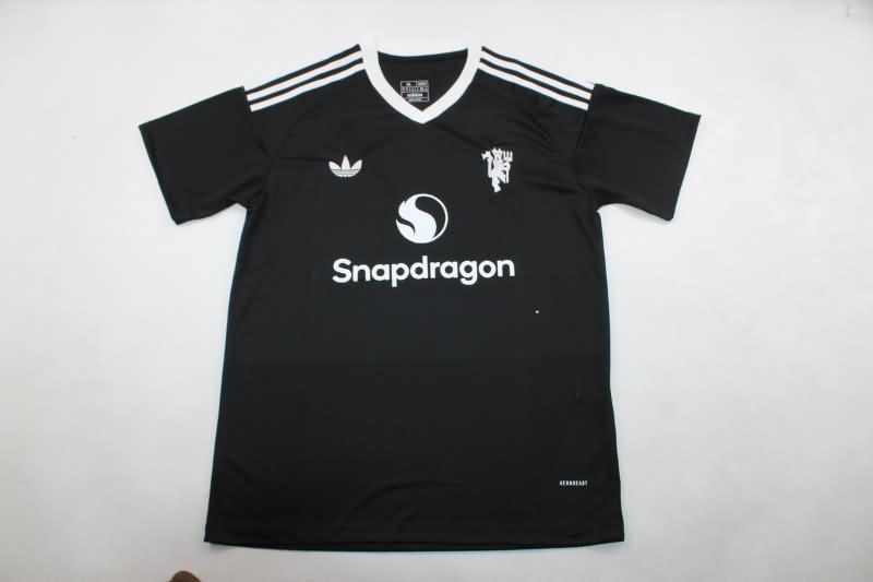 Thailand Quality(AAA) 24/25 Manchester United Goalkeeper Black Soccer Jersey Leaked