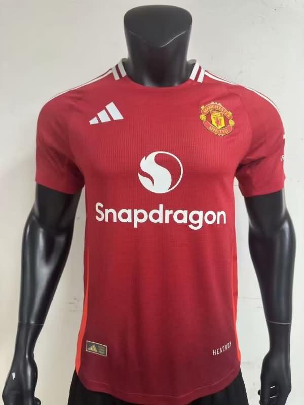 Thailand Quality(AAA) 24/25 Manchester United Home Soccer Jersey (Player) Leaked