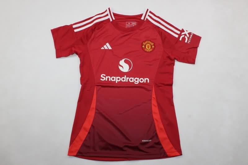 Thailand Quality(AAA) 24/25 Manchester United Home Women Soccer Jersey