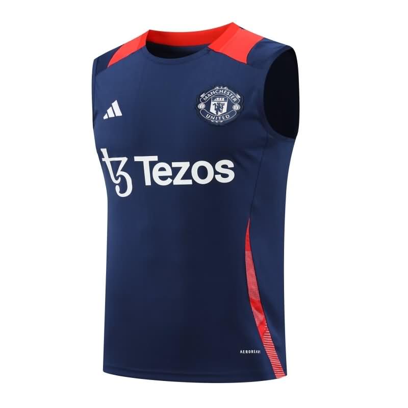Thailand Quality(AAA) 24/25 Manchester United Training Vest Soccer Jersey 02