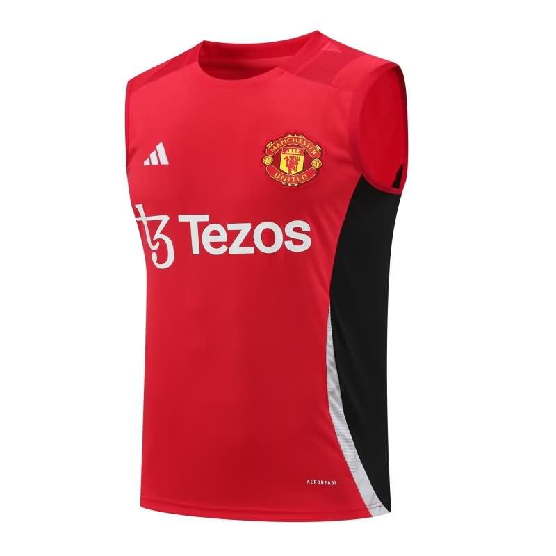 Thailand Quality(AAA) 24/25 Manchester United Training Vest Soccer Jersey 03