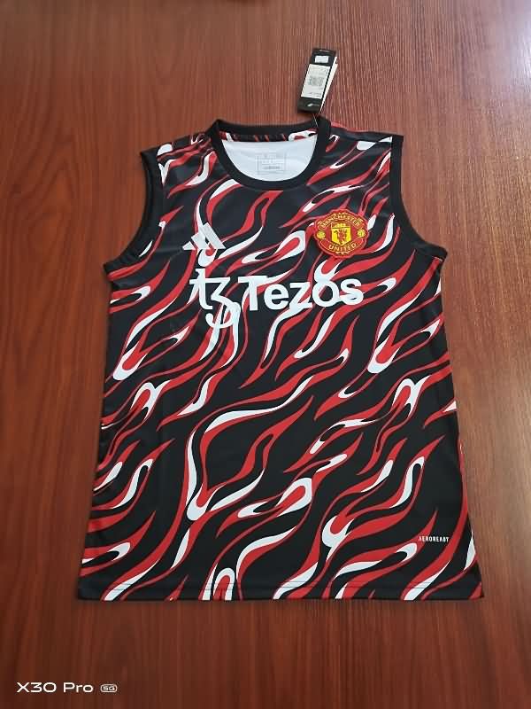 Thailand Quality(AAA) 24/25 Manchester United Training Vest Soccer Jersey 06