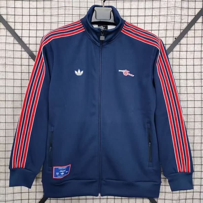 Thailand Quality(AAA) 24/25 Arsenal Dark Blue Soccer Jacket