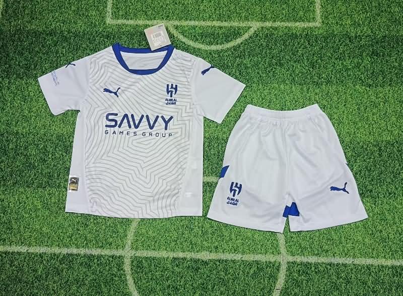 24/25 Al Hilal Away Kids Soccer Jersey And Shorts