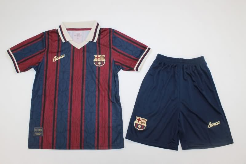 125th Barcelona Anniversary Kids Soccer Jersey And Shorts