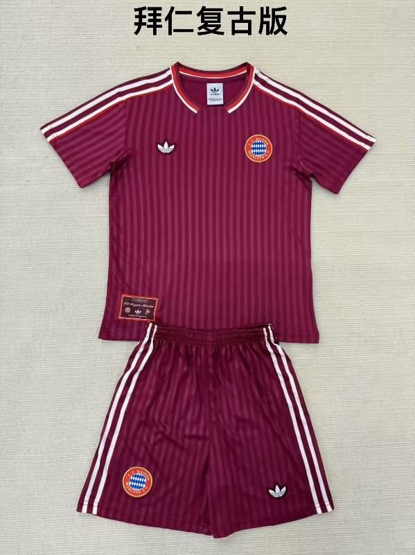 24/25 Bayern Munich Red Kids Soccer Jersey And Shorts