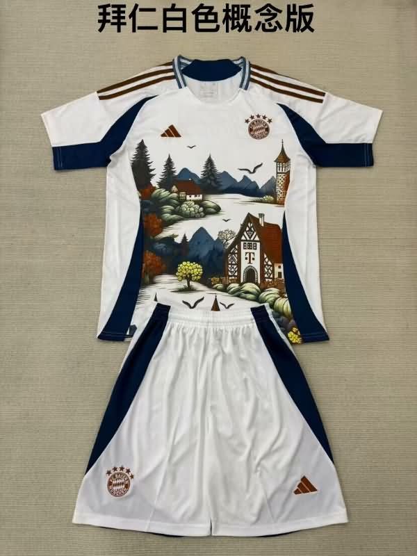 24/25 Bayern Munich Special Kids Soccer Jersey And Shorts