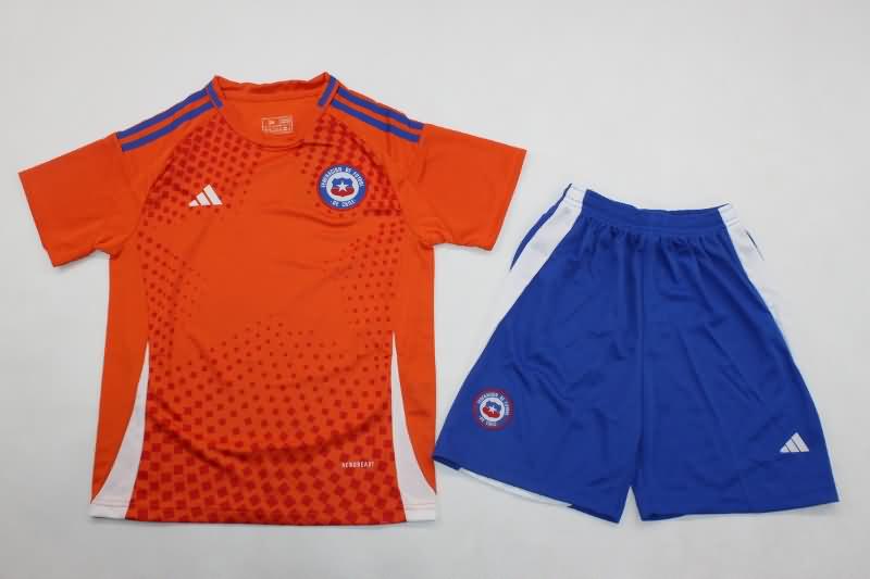 2024 Chile Copa America Home Kids Soccer Jersey And Shorts