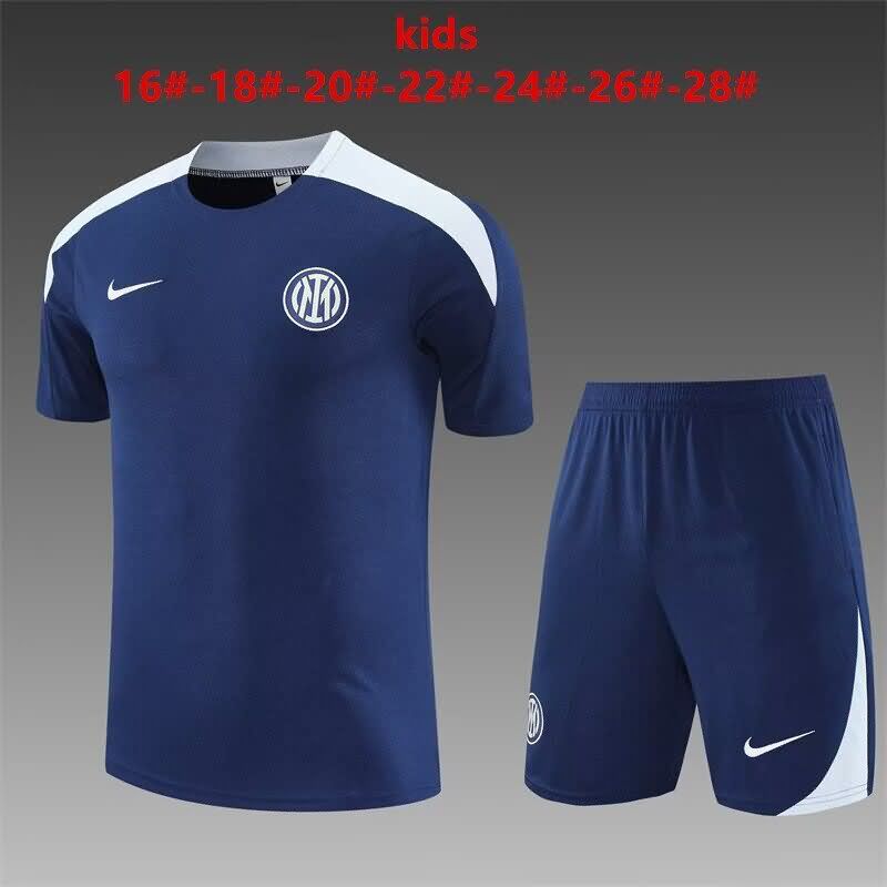24/25 Inter Milan Training Kids Soccer Jersey And Shorts