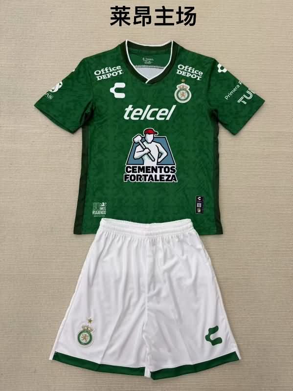 24/25 Leon Home Kids Soccer Jersey And Shorts