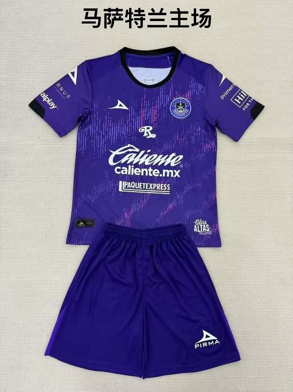 24/25 Mazatlan Home Kids Soccer Jersey And Shorts