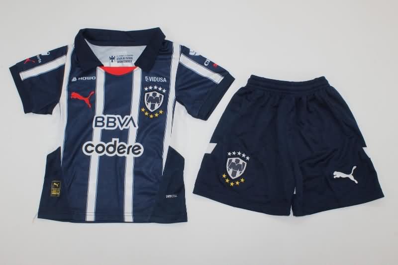 24/25 Monterrey Home Kids Soccer Jersey And Shorts