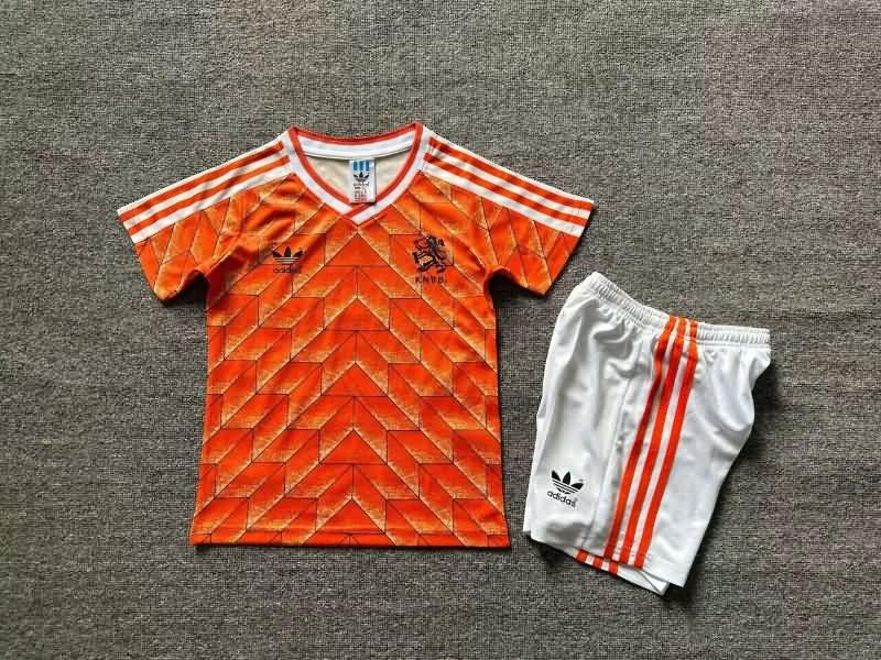 1988 Netherlands Home Kids Soccer Jersey And Shorts