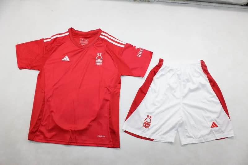 24/25 Nottingham Forest Home Kids Soccer Jersey And Shorts