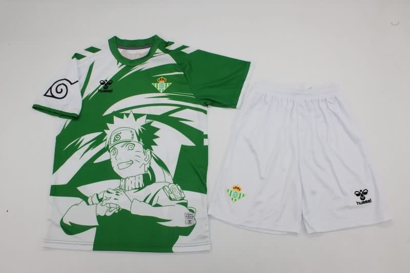 24/25 Real Betis Special Kids Soccer Jersey And Shorts 02