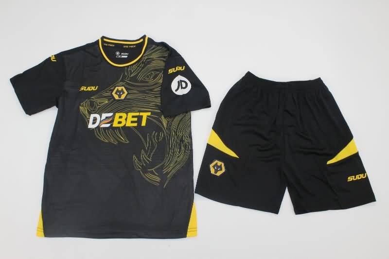 24/25 Wolves Away Kids Soccer Jersey And Shorts