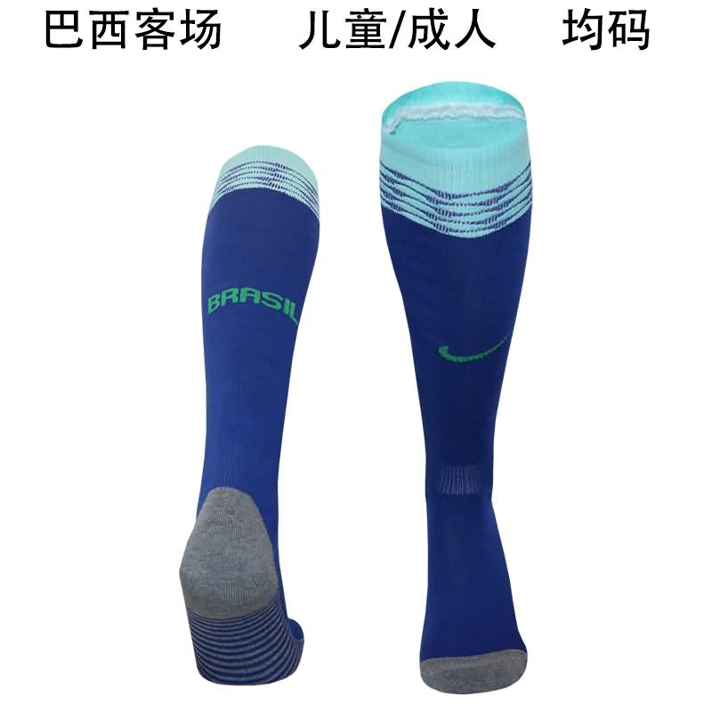 Thailand Quality(AAA) 2024 Brazil Away Soccer Socks