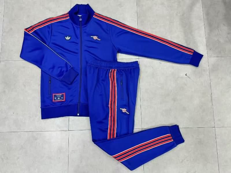 Thailand Quality(AAA) 24/25 Arsenal Blue Soccer Tracksuit