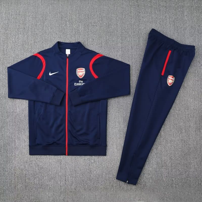 Thailand Quality(AAA) 24/25 Arsenal Dark Blue Soccer Tracksuit 07