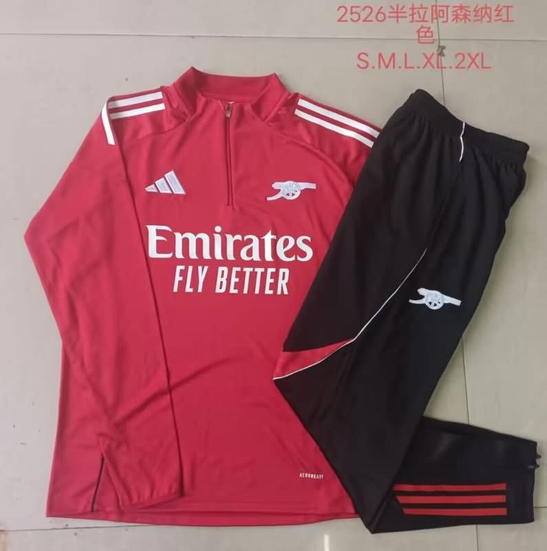 Thailand Quality(AAA) 24/25 Arsenal Red Soccer Tracksuit 07