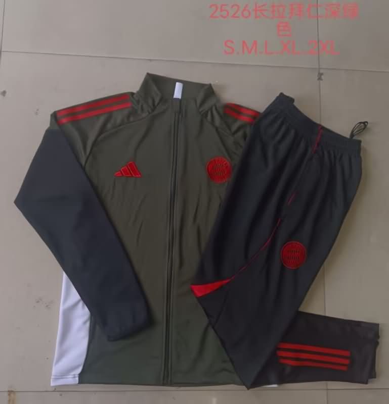 Thailand Quality(AAA) 24/25 Bayern Munich Dark Green Soccer Tracksuit