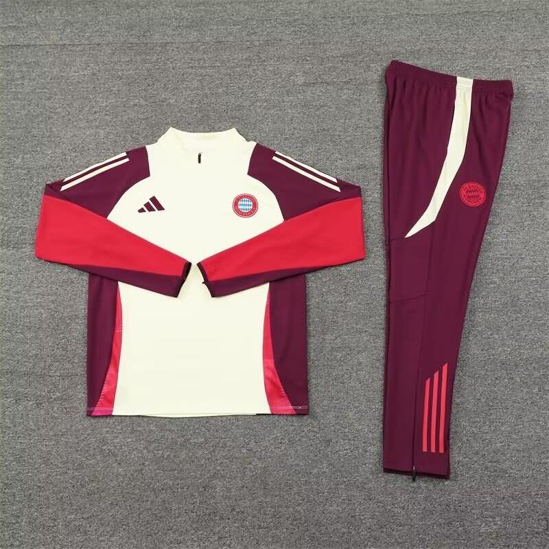 Thailand Quality(AAA) 24/25 Bayern Munich White Soccer Tracksuit