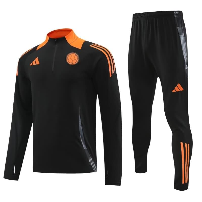 Thailand Quality(AAA) 2024 Colombia Black Soccer Tracksuit