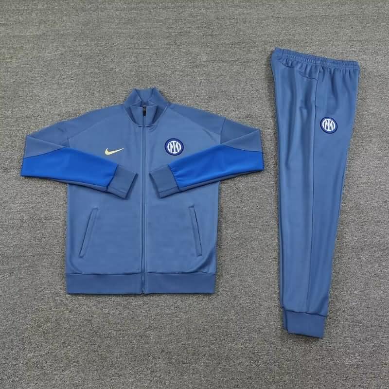 Thailand Quality(AAA) 24/25 Inter Milan Grey Soccer Tracksuit