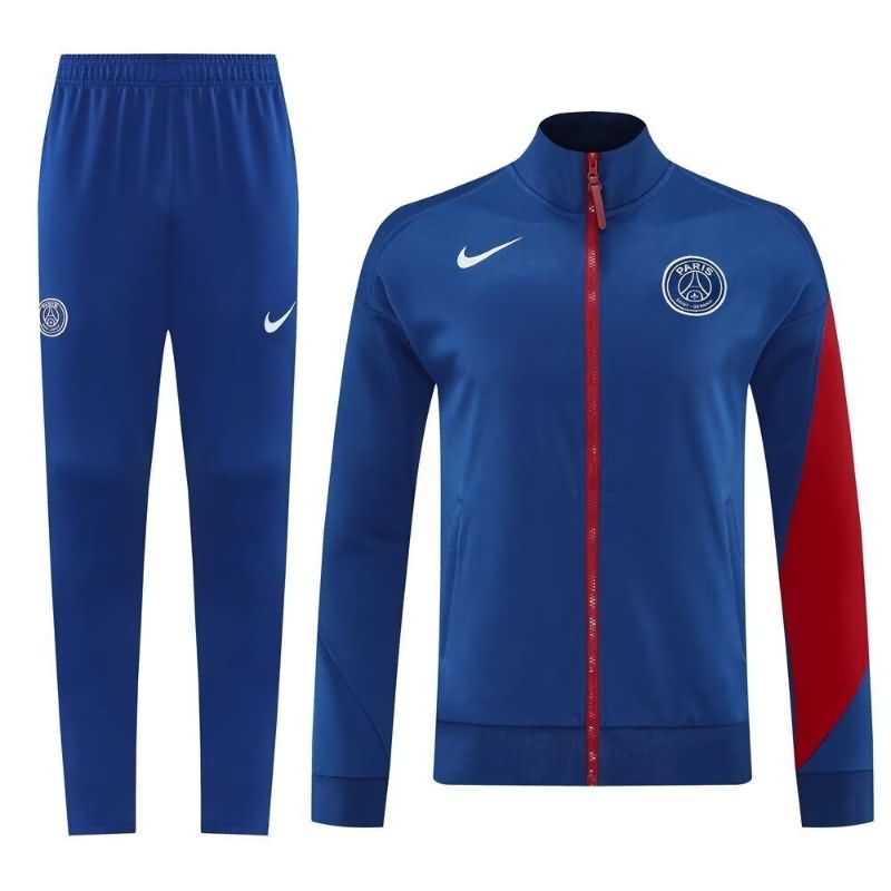 Thailand Quality(AAA) 24/25 Paris St Germain Dark Blue Soccer Tracksuit 06