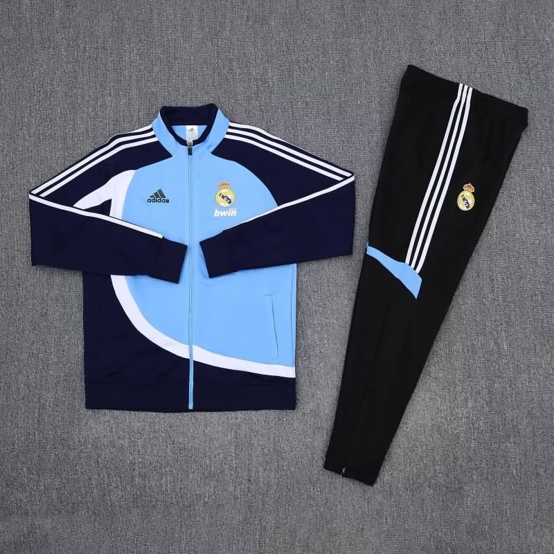 Thailand Quality(AAA) 24/25 Real Madrid Blue Soccer Tracksuit 02
