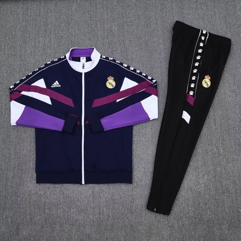 Thailand Quality(AAA) 24/25 Real Madrid Dark Blue Soccer Tracksuit 10