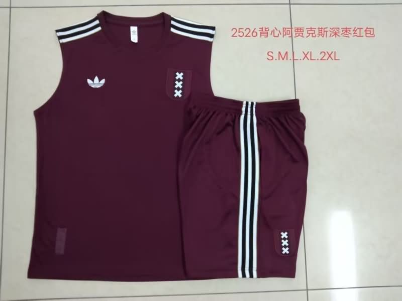 Thailand Quality(AAA) 24/25 Ajax Red Soccer Training Sets 02