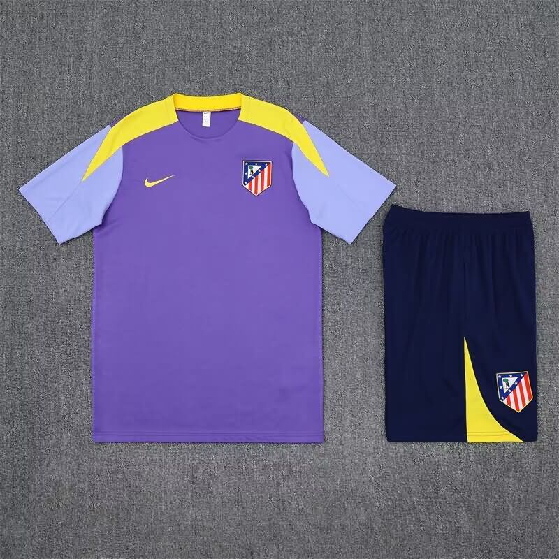 Thailand Quality(AAA) 24/25 Atletico Madrid Purple Soccer Training Sets