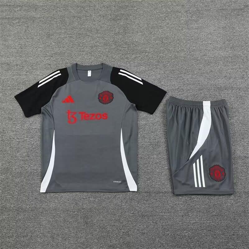 Thailand Quality(AAA) 24/25 Manchester United Grey Soccer Training Sets
