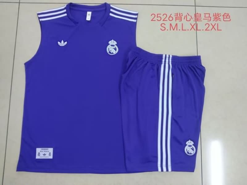 Thailand Quality(AAA) 24/25 Real Madrid Purples Soccer Training Sets 03