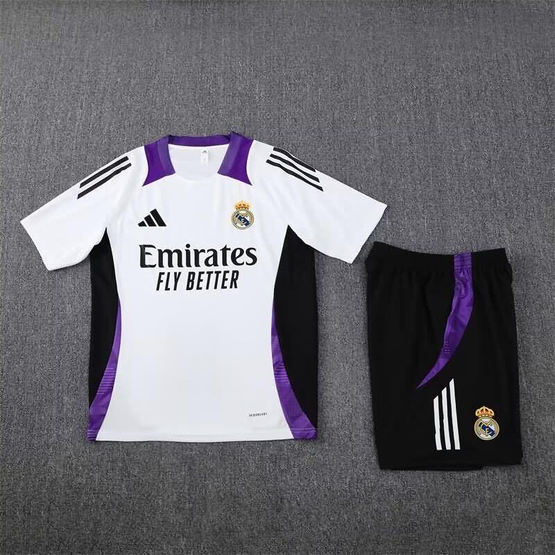 Thailand Quality(AAA) 24/25 Real Madrid White Soccer Training Sets 06